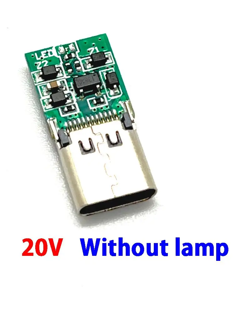 1SZT TYP C USB 24Pin Jack Wtyczka żeńska Złącze spawalnicze Adapter DC 5V 9V12V 15V 20V Złącze spustowe ze światłami LED i chipami — zdjęcie 2