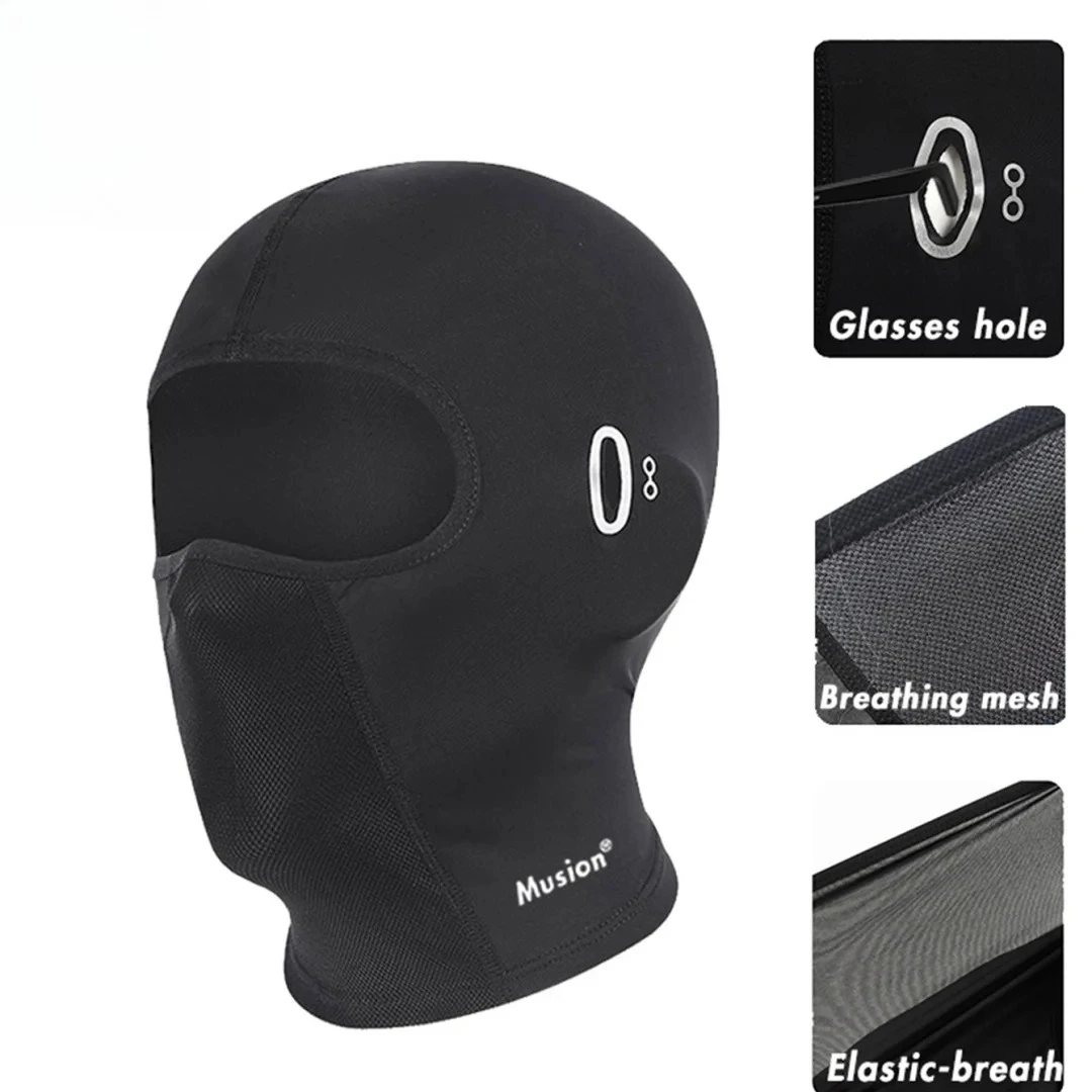 Motorcycle Balaclava Full Face Mask Motocross Helmet Windproof Sun Resistant Elastic Band Glasses Convenient All Year Round view 5