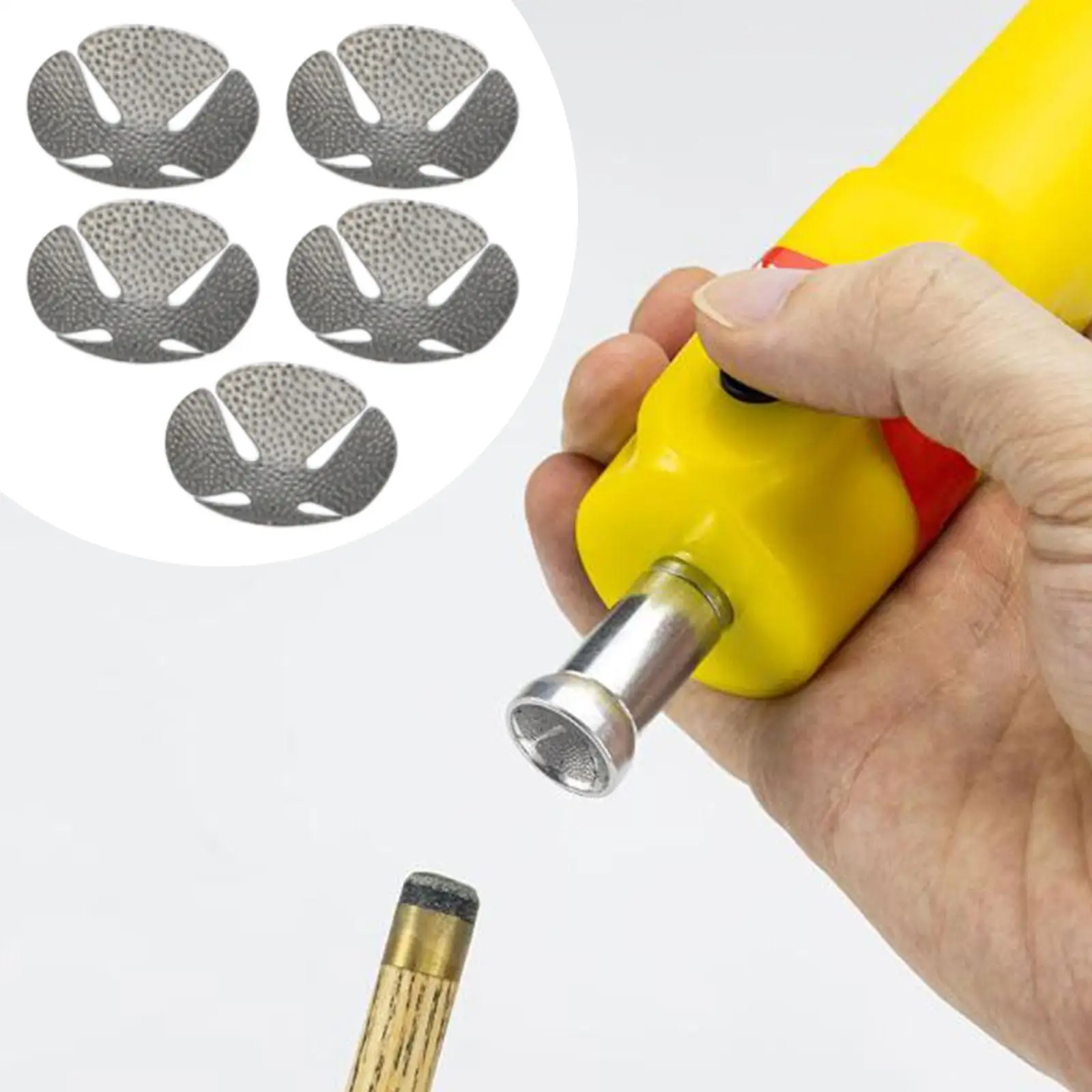 5 Pieces Snooker Pool Cue Tip Shaper Parts Repair Tool Metal Repairing Portable Multifunctional Grinder Billiard Accessories