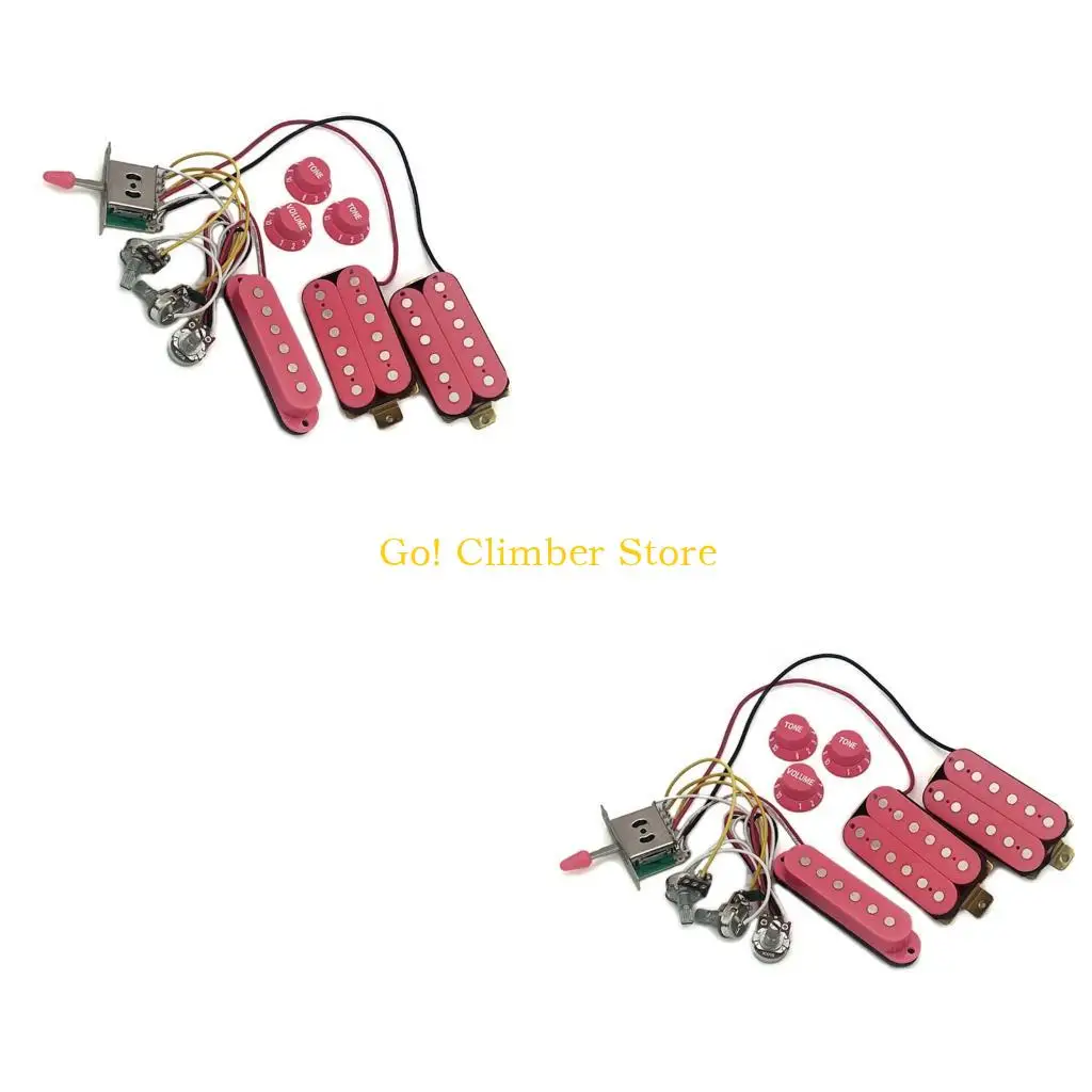 Q84C Prewired Electric Guitar Pickup Assembly with Three Knob Controls