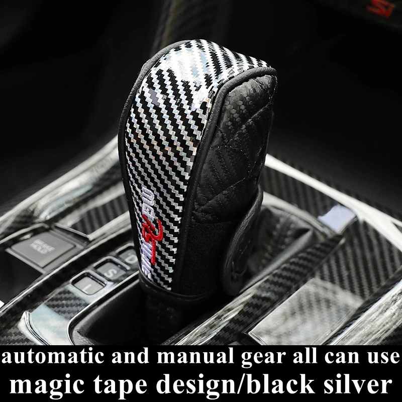 Hot Sale Car Gear Shift Knob Cover Protector Universal PU Leather Non-Slip Car Handbrake Protector Car Interior Accessories CSV