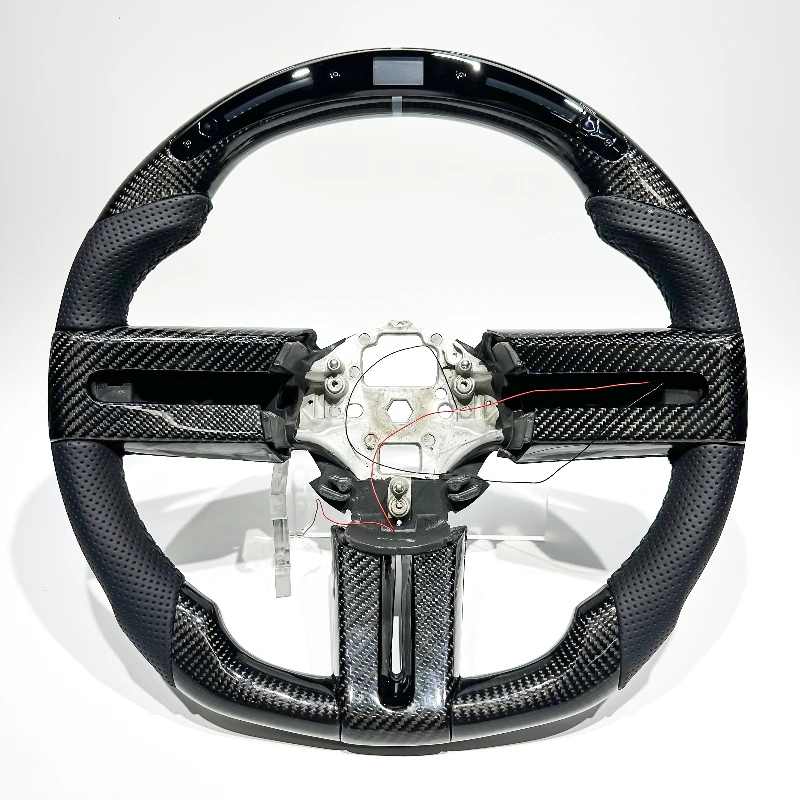 Exquisite and luxurious sporty glossy carbon fiber steering wheel for Ford Mustang (2005-2009)