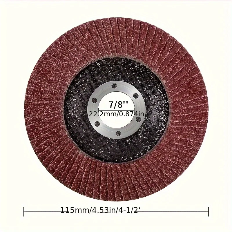 20pcs 4.5 Inch Flap Discs - 40 60 80 120 Grit Grinding Discs 4 1/2 Assorted Sanding Grinding Wheels,Aluminum Oxide Abrasives,