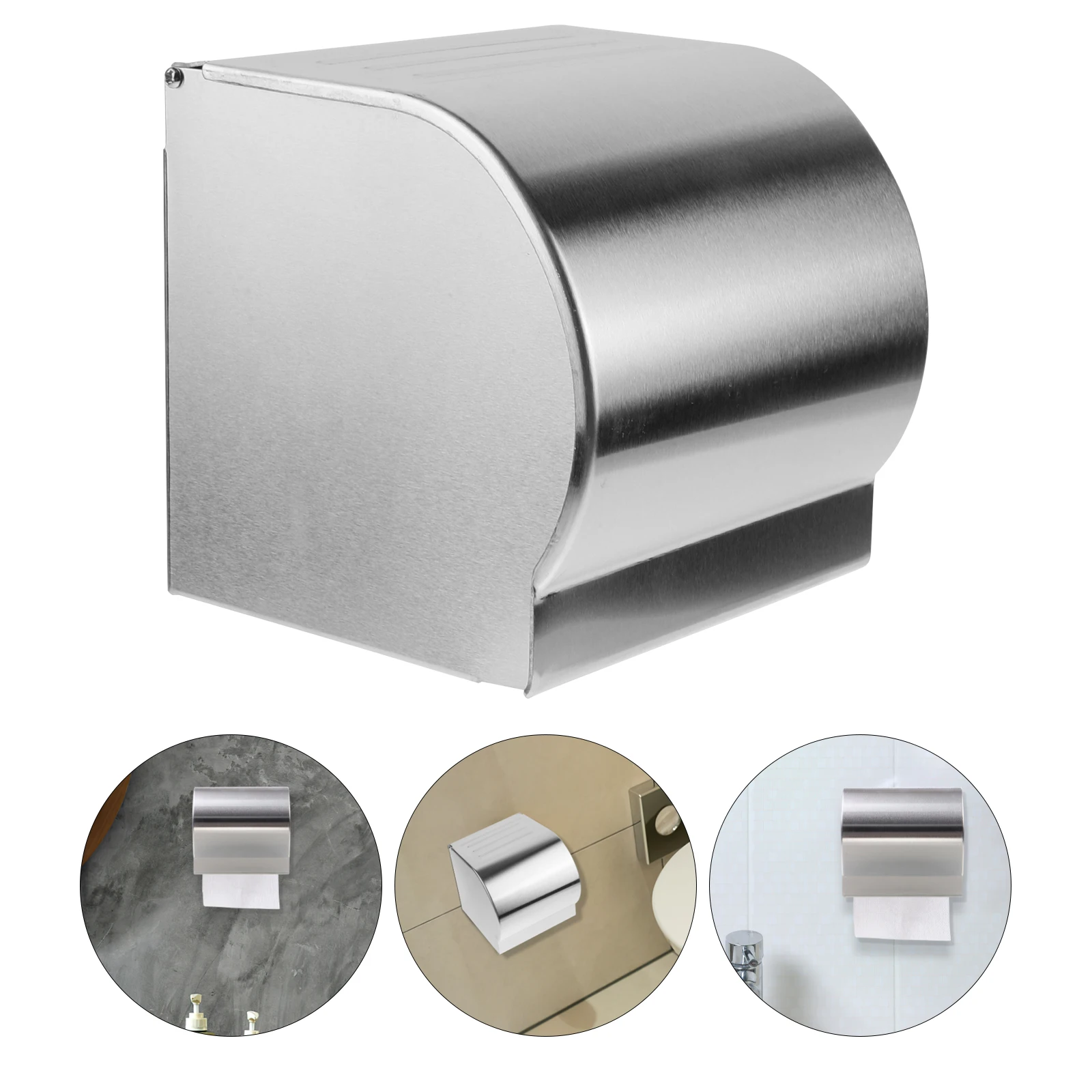 

Moisture-proof Toilet Paper Box Tissue Organizer Holder for Bathroom Unique Holders Bathrooms Silver Commercial Dispenser