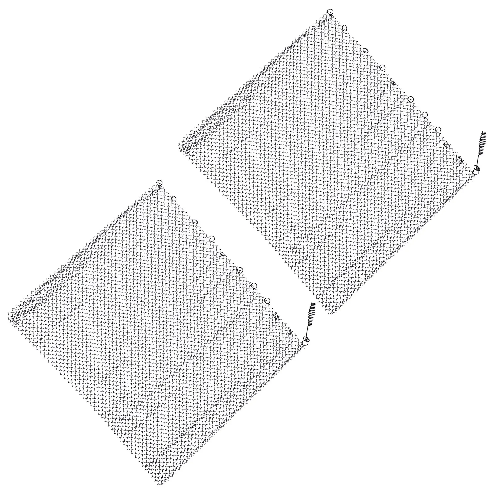2pcs Mesh Fireplace Screen Curtain 24 Metal Mesh Panel For Hearth Protective Decorative Insert Indoor Living Room Fire Pit