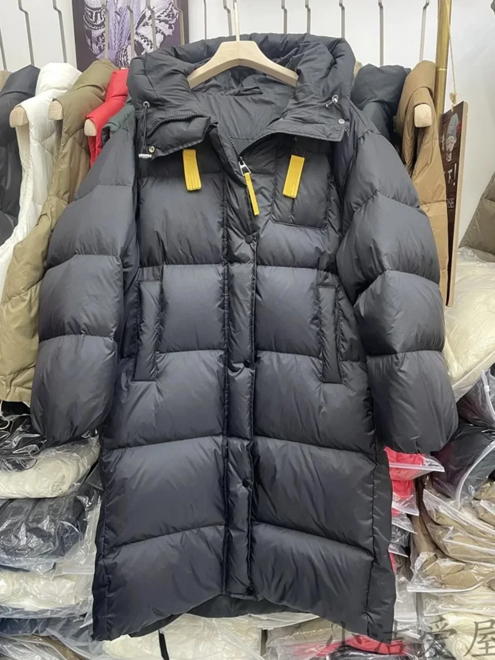 2025年新作 レディース オーバーコート 防水 90% ホワイトダックダウンジャケット 女性用 ルーズ ロング フェザー パファーコート フード付き 冬用 厚手