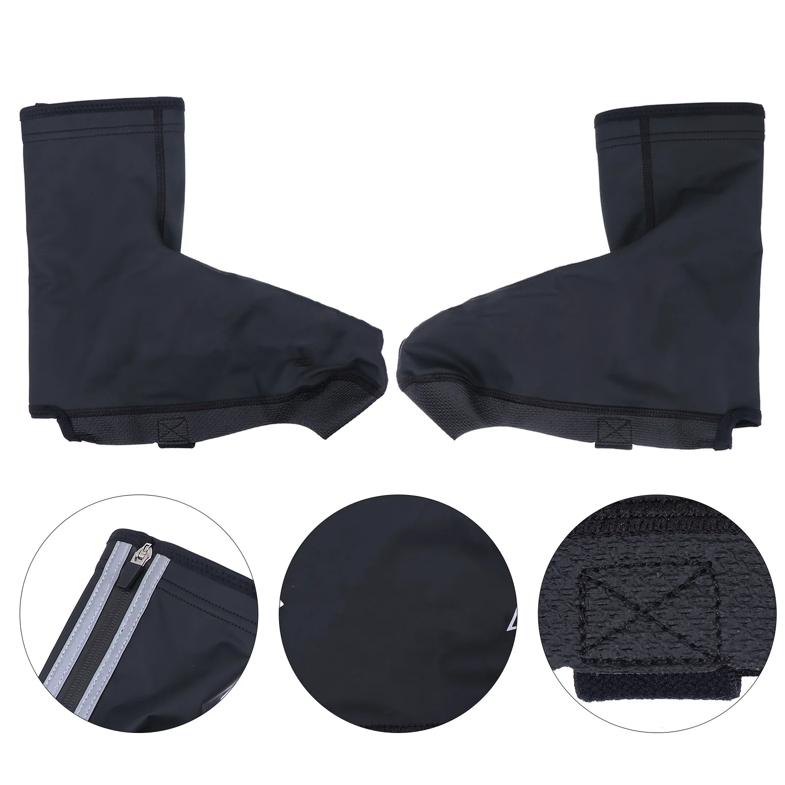 

1Pair Cycling Shoe Covers Windproof Thermal Fleece Lining Warm Riding Overshoes Waterproof Anti Scratch Bike Shoe Cover Winter