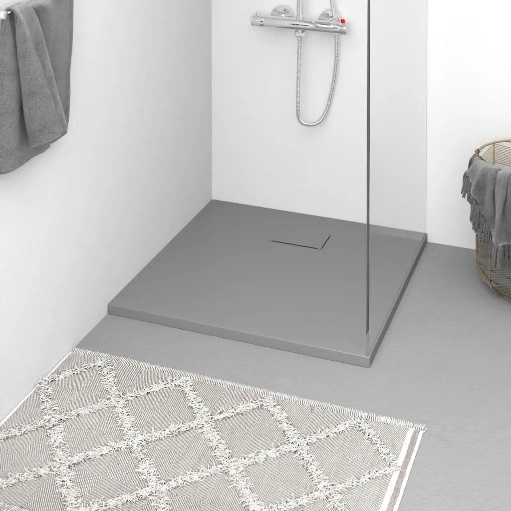 

SMC Gray Shower Base Tray 35.4x35.4 Inch Waterproof Flooring Solution