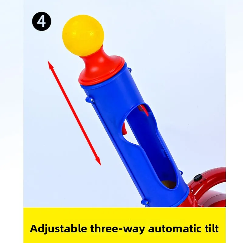 2-in-1 プラスチック製野球発射機 自動ピッチ角度調整可能 テニスサービングマシン