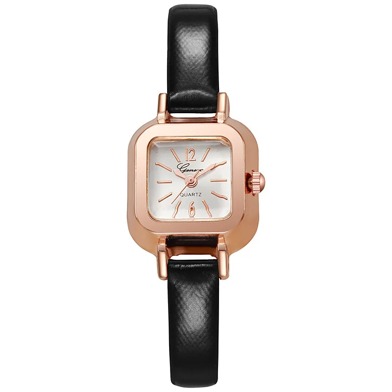 2024 New Fashion Women Luxury Watches Ladies Wrist Watches Women Gold Leather Square Quartz Watch For Gifts Relogio Feminino Hot