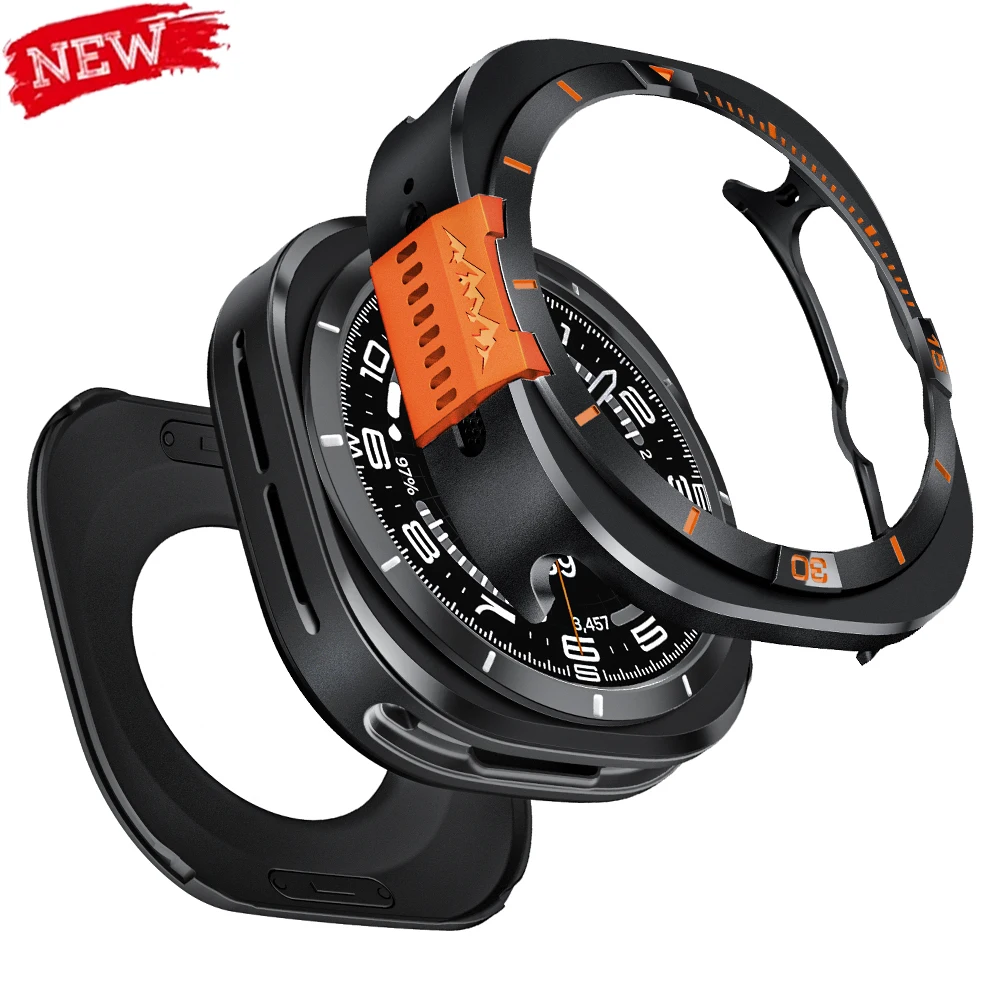 

Metal Protective Case for Samsung Galaxy Watch Ultra 2025 Alloy Hard Ridge Cover for Galaxy Watch Ultra 47mm Bumper Accessories