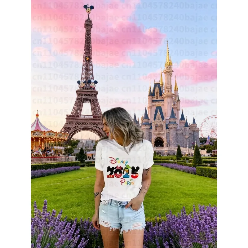 2025 الصيف ديزني ميكي ماوس 2025 مطبوعة 100% القطن تي شيرت مطبوع بنين بنات عادية رياضية الراحة الأسرة الوالدين #1