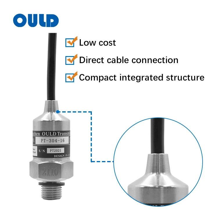 PT-304 Pressure Transducer 0-16bar 4-20ma 0-5V  Pressure Transmitter Ceramic Pressure Sensor Price