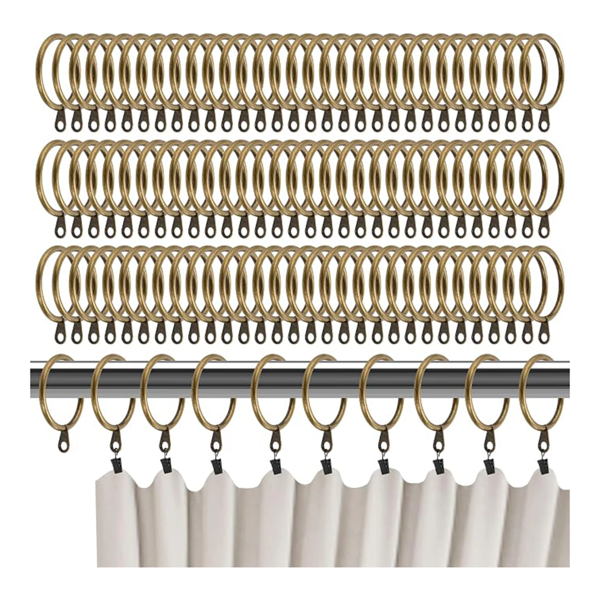 Antique Bronze Curtain Rings Add Elegance To Bronze Curtain Rings With Sturdy Rod Hooks