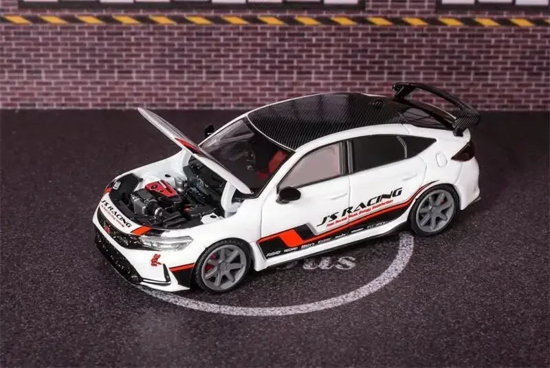 Motorhelix MH 1:64 Civic Type-R FL5 J's Racing Pearl White limited499 coche modelo fundido a presión