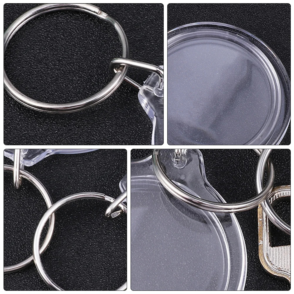 

25pcs Photo Keychain Photo Frame Keyring Acrylic Gifts Pendant Ring for Her Durable Light Compact Safe Sturdy Decor
