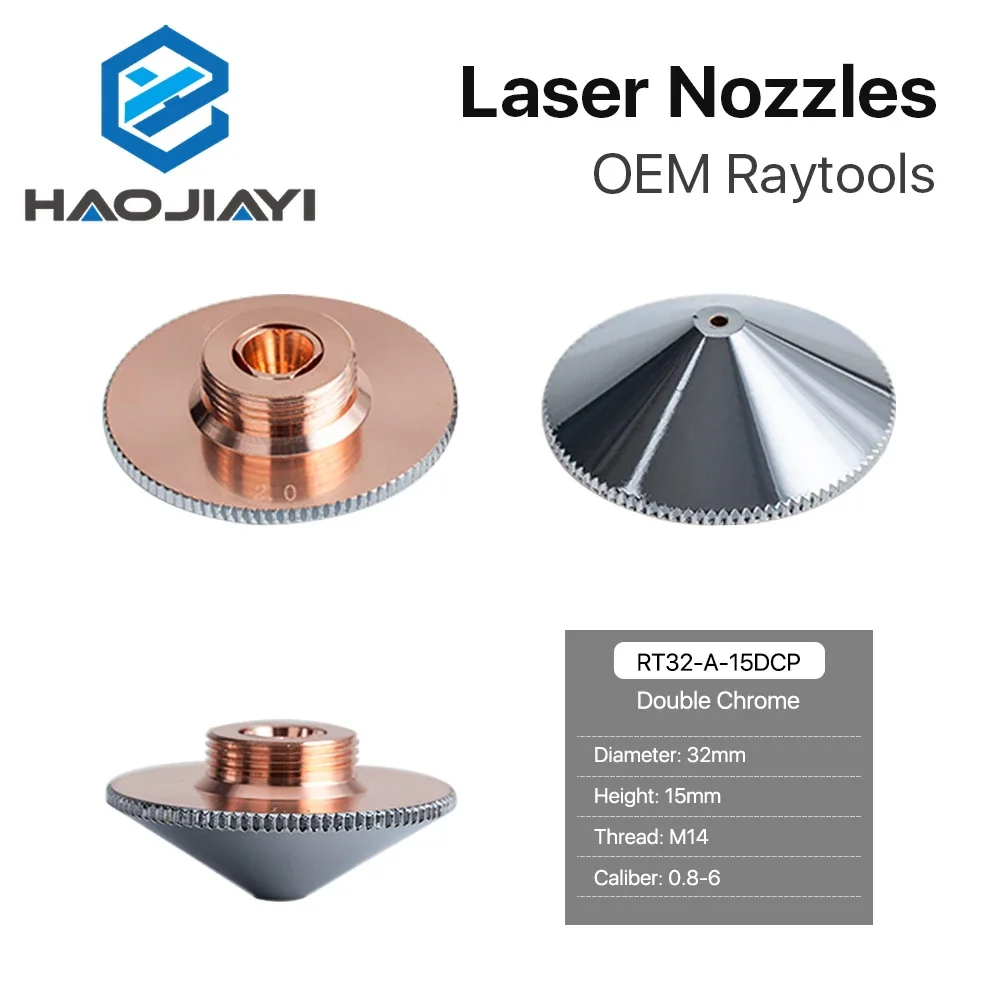 Raytools Dia.32mm H15 Kaliber 0,8–6,0 Einzel-/Doppelschichten Schweißlaserdüsen für Faserlaserschneiden CNC-Maschine