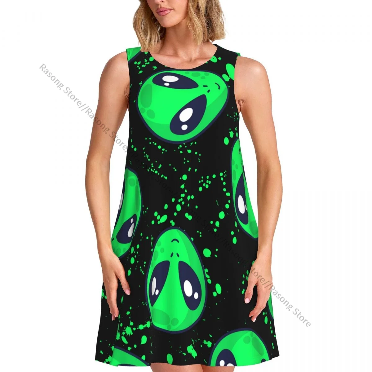 ชุดสตรีฤดูร้อนชุดลําลองเสื้อยืดชายหาดปกคลุมรูปแบบคนต่างด้าวชุดถัง