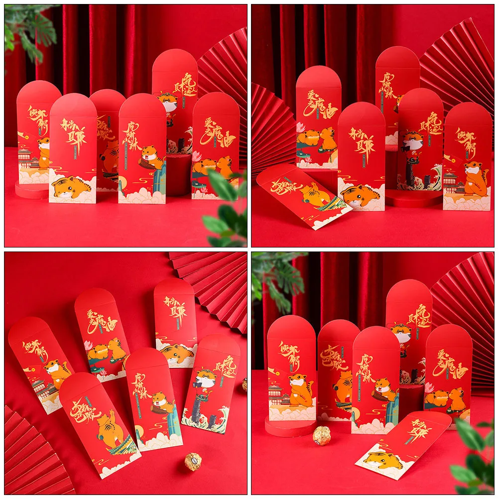 

24 Pcs Year Red Packets National Trend Package Festival Envelope Christmas Envelopes Luck Money Pocket
