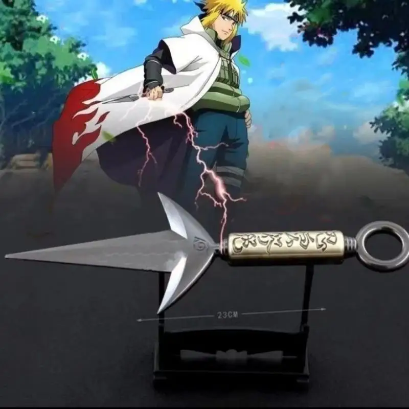 Anime Peripherals NARUTO Namikaze Minato Uzumaki Naruto Kunai Ninja Weapons Cartoon Sarutobi Asuma Cosplay Props Toys