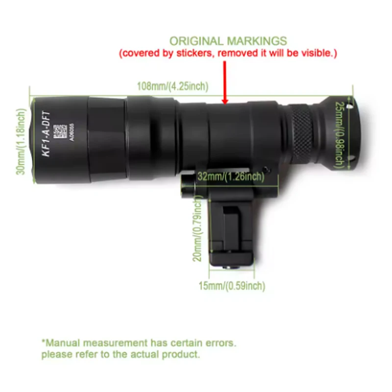 Тактический фонарь M340DFT PRO Тактический фонарик 650 лм со светодиодной подсветкой и креплением Mlok подходит для рейки 20 мм, тактический фонарь для страйкбола