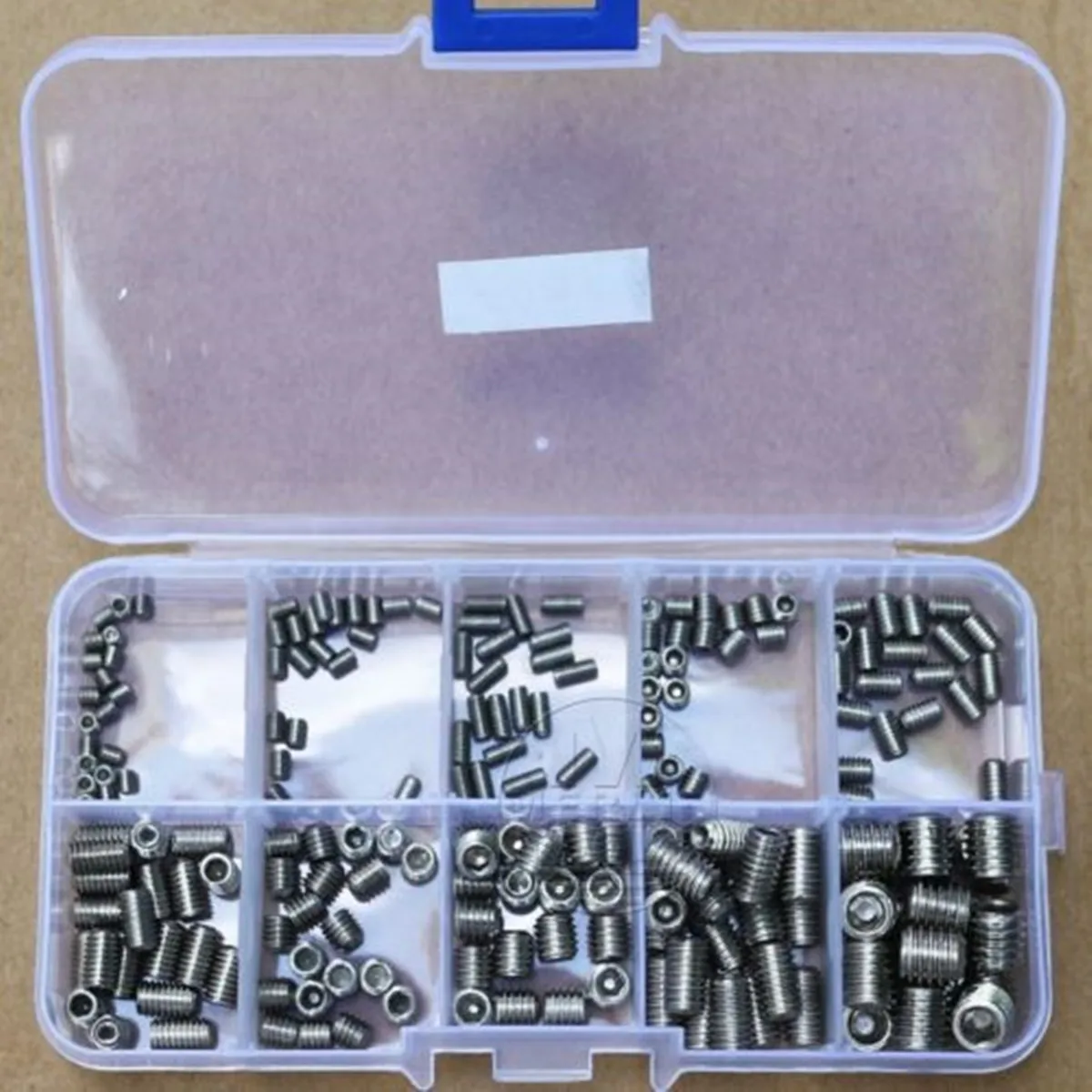 10 Sizes/Lot 304 Stainless Steel Hex Socket Set Screws Grub Screw with Flat Point DIN 913 M3 M4 M5 Assortment Kit