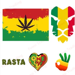 Fashion Car Stickers Vintage Rasta License Plate ONE LOVE Vinyl Decal Window Motorcycle Camper Bumper Helmet Truck Laptop PVC