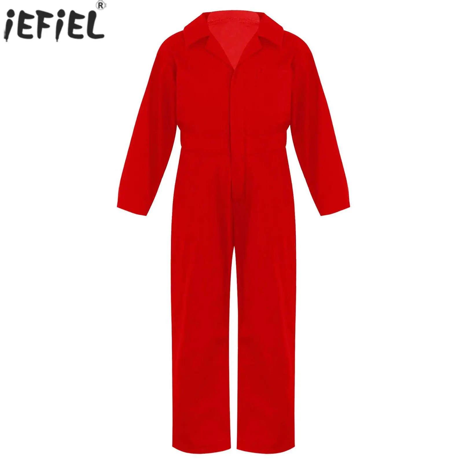 Kids Boys Coverall Mechanic Boiler Suit Flight Suit Flightsuit Long Sleeve Zipper Bodysuit Christmas Halloween Cosplay Costumes