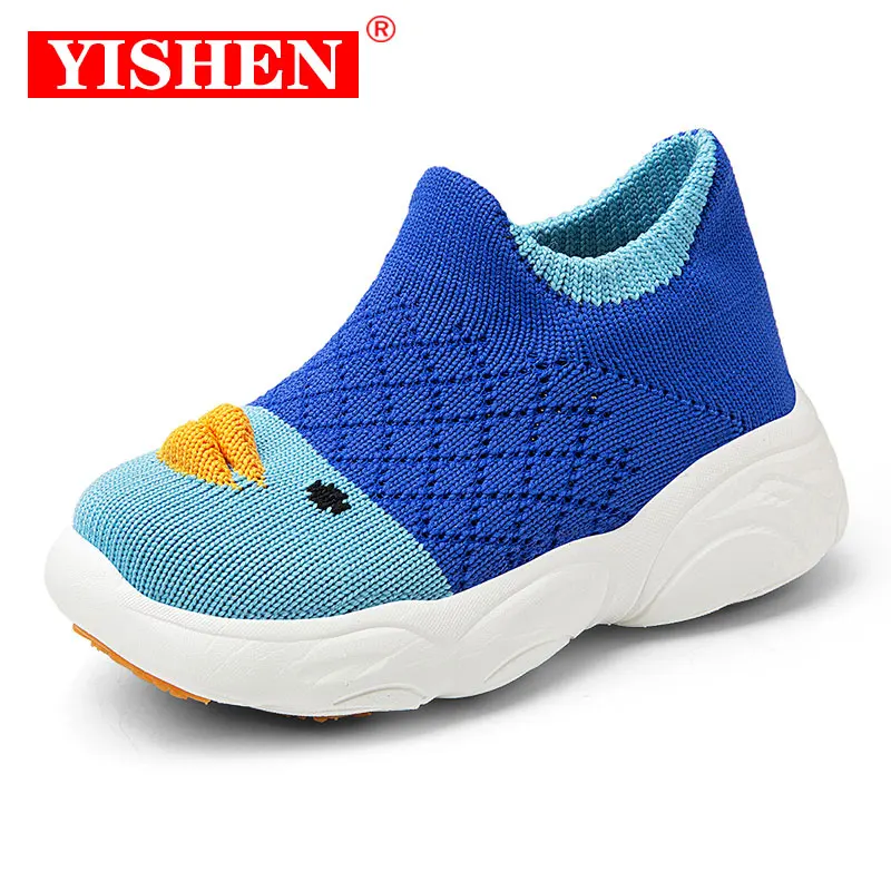 YISHEN Toddler Socks Shoes kid's Sneakers Non-slip Cute Duck Breathable Casual Chunky Shoes Children Knitting Boots Girls Boys