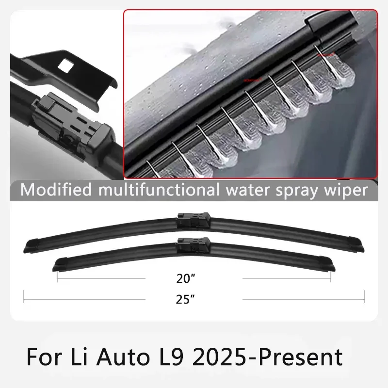 Car Modify Windshield Water Spray Wiper For LI AUTO L6 L7 L8 L9 ONE 2019-Present Auto Wet Arm Wiper Cleaning Protect Accessory