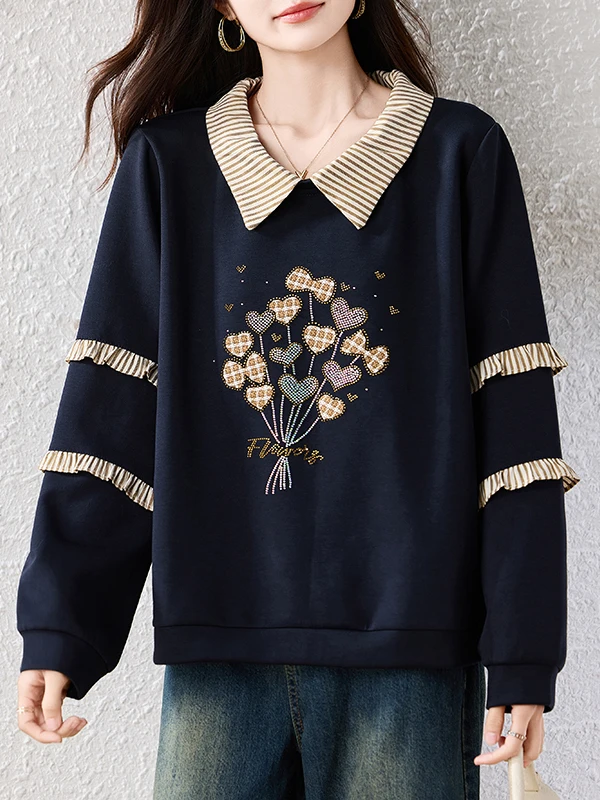 

Новая модная женская толстовка с длинным рукавом на осень-зиму, больших размеров, скрывающая живот