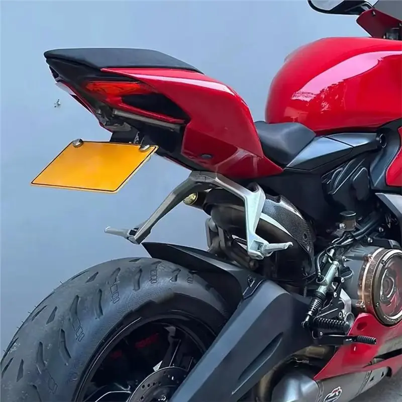 Leading-Short Tail License Plate Holder With Integrated LED Turn Signal& Tail Light For Ducati Panigale 899/959/1199/1299