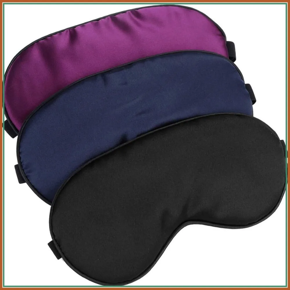 

100% Silk Sleep Mask - Soft Adjustable Eye Mask for Women Men, Light Blocking Eye Cover