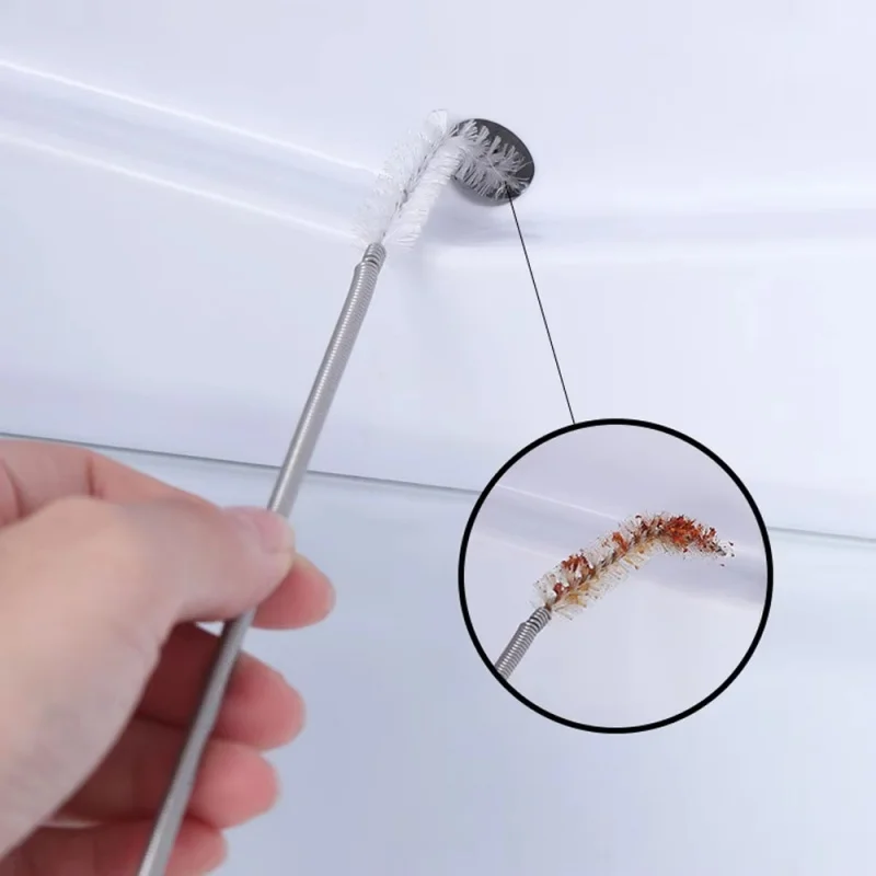 Refrigerator Drain Dredge Cleaning Set Long Flexible Refrigerator Scrub Brush Water Dredging Water Tube Cleaning Tool Coil Brush