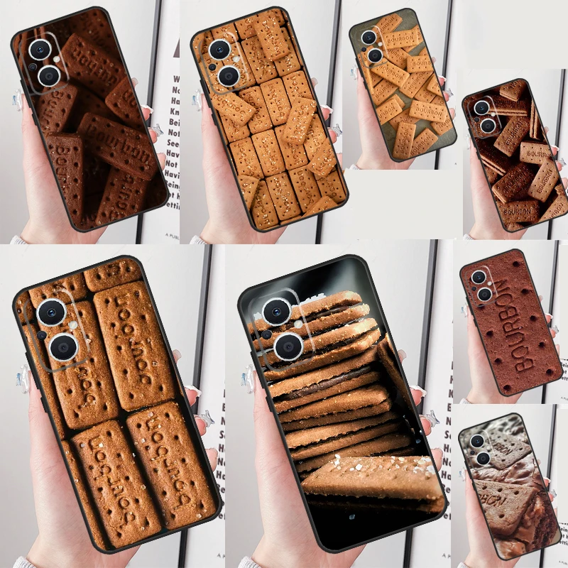 Funda de galleta Bourbon para OPPO Reno 4Z 2Z 5Z 8T 10 4 5 6 7 8 Lite OPPO Find X3 Neo X2 Lite X5 X6 Pro