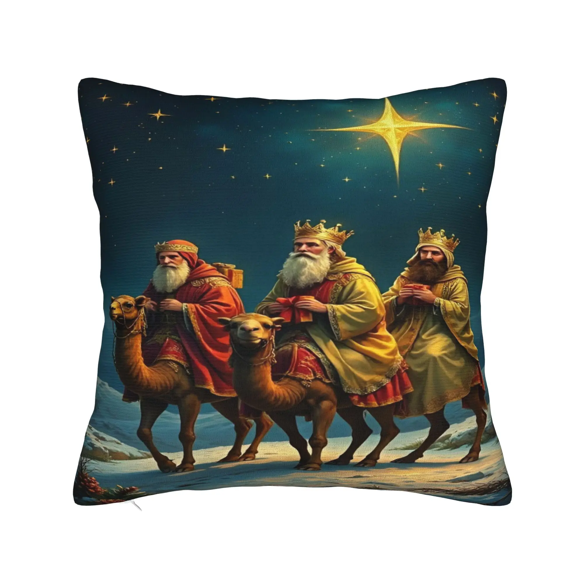

Автомобильные украшения Día de los Reyes Magos Epifanía Three Kings Наволочки Вещи Наволочка Квадратный Размер