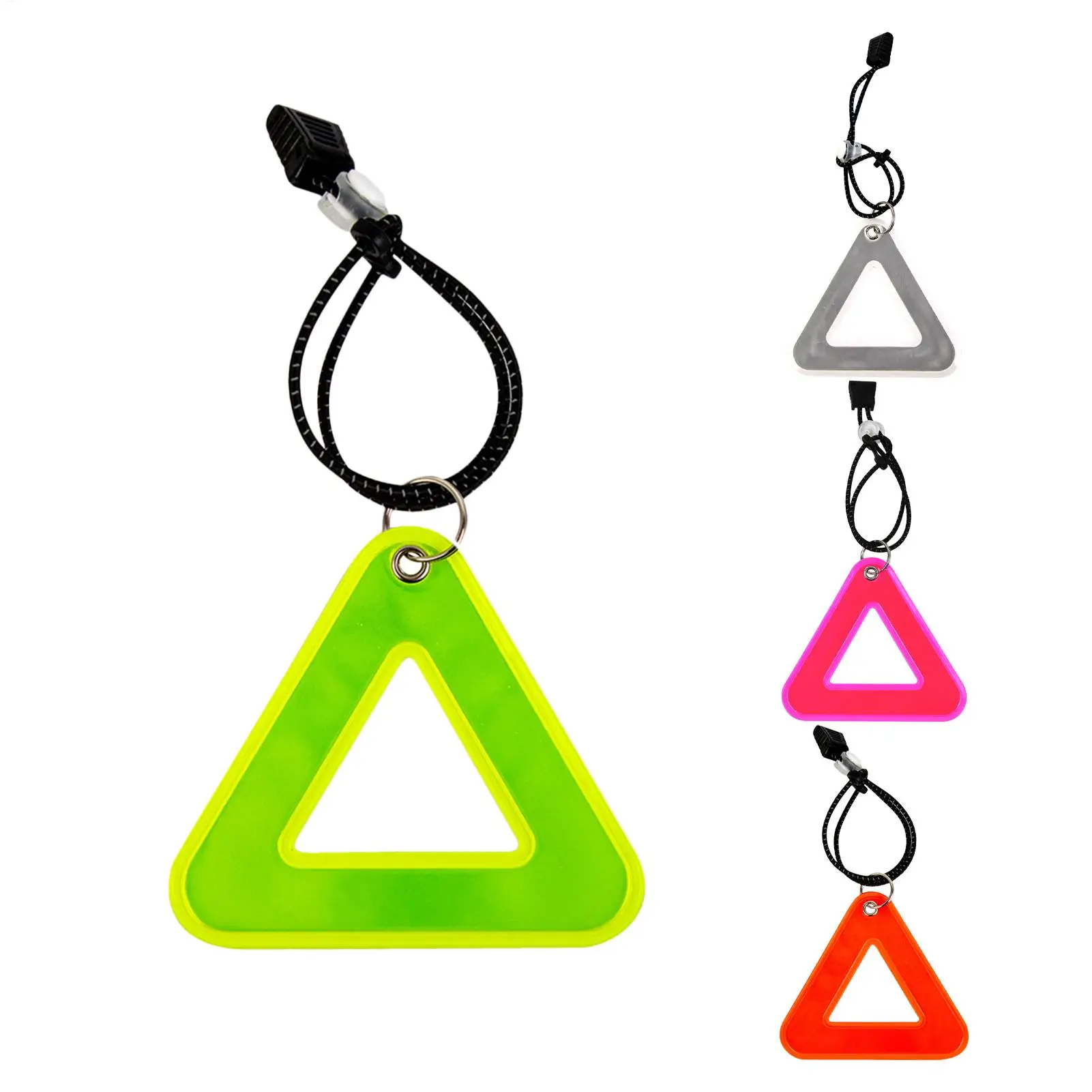 1PC Reflective Safety Hanging Tag w Elastic Cord Bike Night Visible Riding Safety Accessories for Bicycle Backpack Strap  Bags