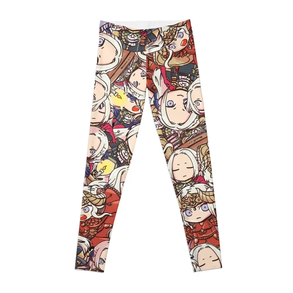 

Fire Emblem Three Houses: Chibi Edelgard Collage Leggings Female legging pants Fitness woman gym womans Womens Leggings