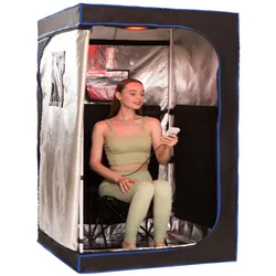 Portable Far Infrared Sauna Hot Sale Full Body Home Spa Bath with Heating Foot Pad and Fold Chair New Style