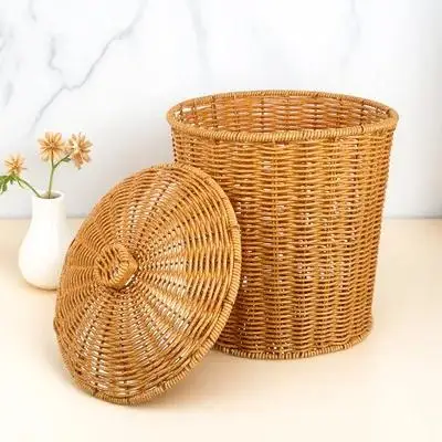 

Laundry Basket White PP Storage Basket Multipurpose Handheld Clothes Storage Container Sundries Organizer Trash Bin