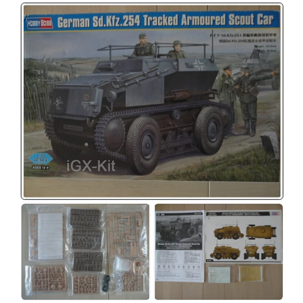 

Hobbyboss 82491 1:35 German SdKfz 254 Tracked Armoured Scout Reconnaissan Vehicle Car Plastic Model Assembly Kit Hobby Craft Toy
