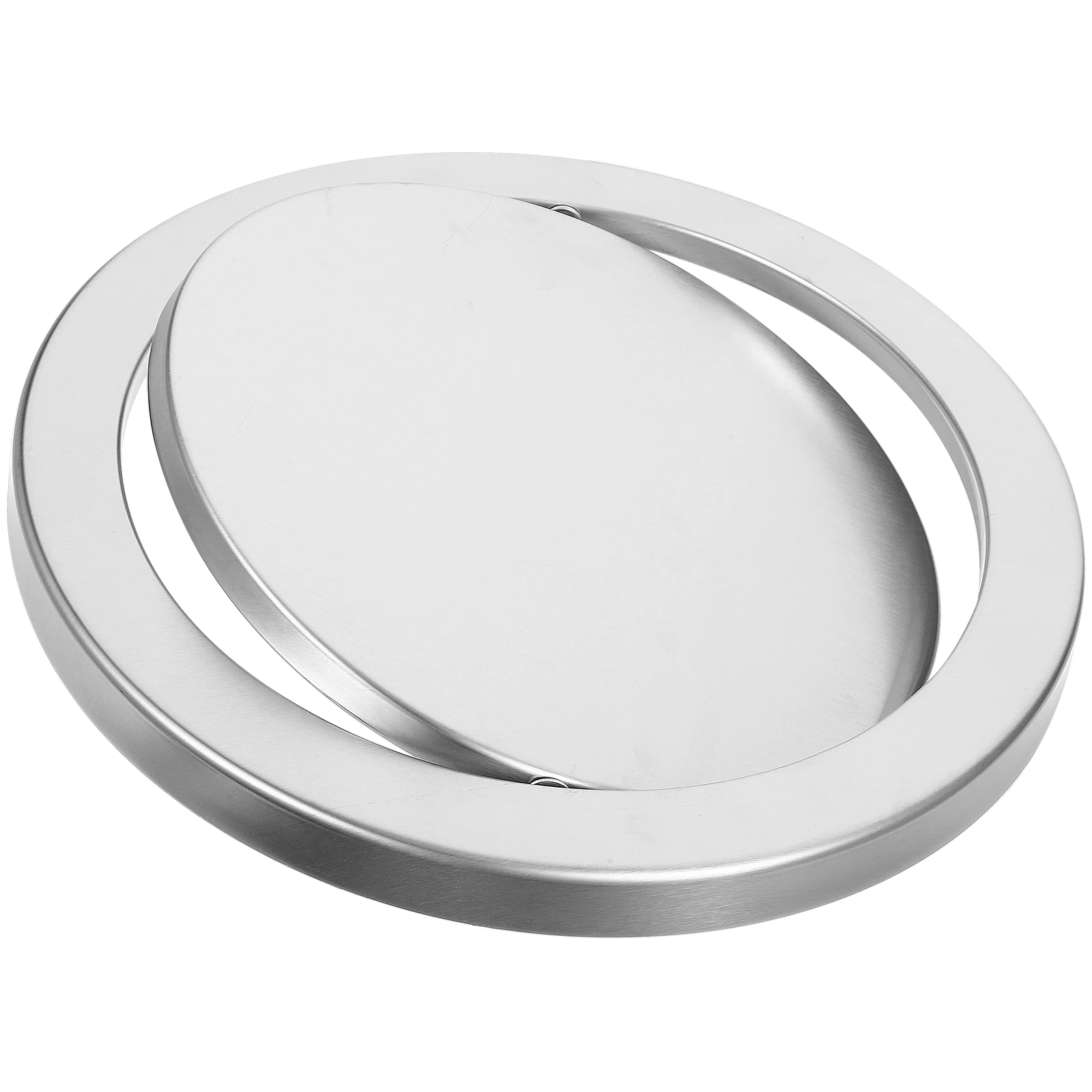 Tapa de cubo de basura de acero inoxidable, cubierta de cubo de basura estilo oscilante para lugares públicos, accesorios de residuos, pieza de repuesto