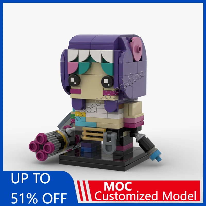 

248 шт. MOC знаменитая игра фиолетовые волосы персонаж Brickheadz модель строительный блок сборка кирпичи игрушка для детей Рождественский подарок