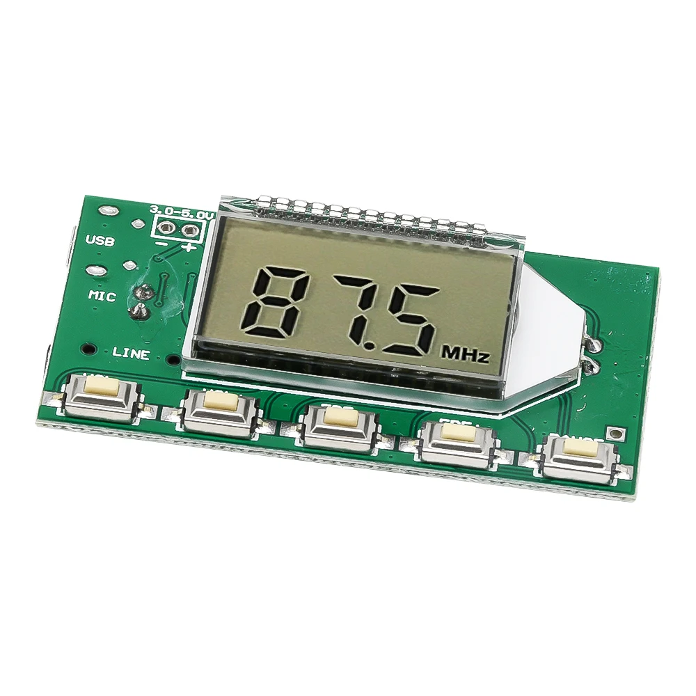 Módulo transmissor FM Placa de circuito de microfone sem fio Transmissão de áudio do computador DC 3v 5V Módulo FM 87.0MHz-108.0MHz