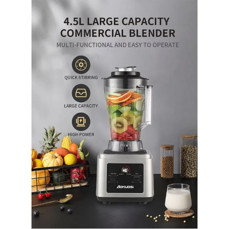 

TULX Factory Good Quality 22000W 4Liters Industrial Heavy Blender Commercial Fresh Juice Blender