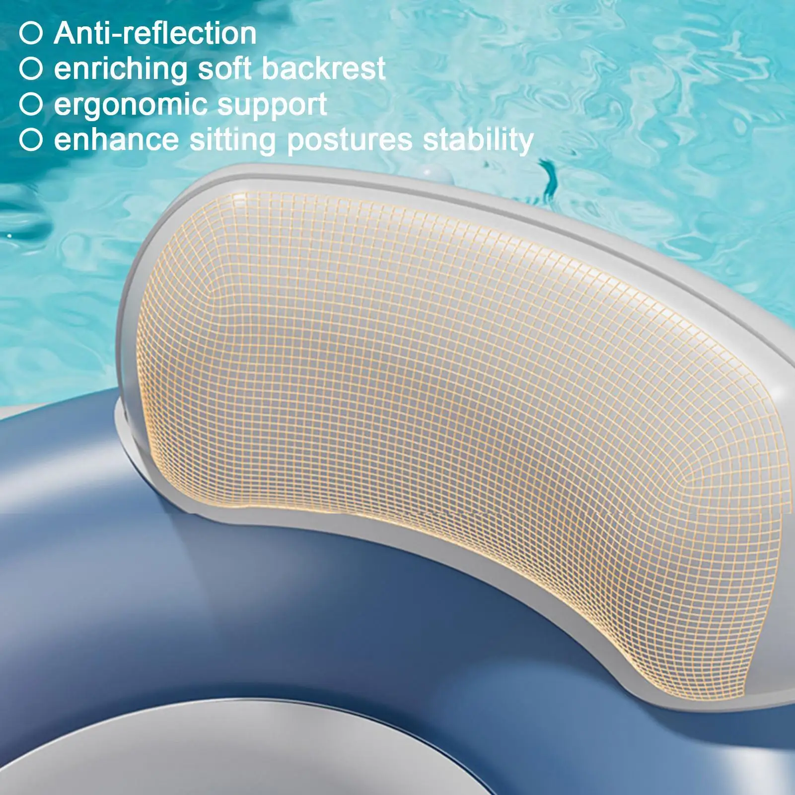 Flutuador de piscina de bebê com dossel assento de piscina inflável com dossel encosto ergonômico design assento flutuante brinquedos para meninas banho meninos