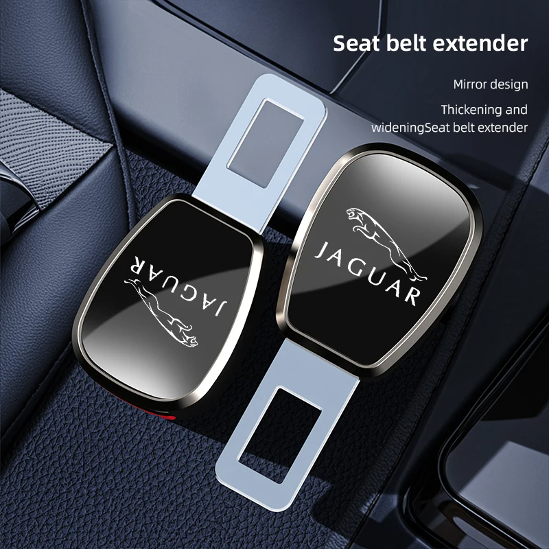 Car Seat Belt Clip Extender Metal Badge Lock Buckle For Jaguar XE XF XJ F-Type F-Pace XKR XEL XFL S F XK XJL XJ6 XJS E-Pace