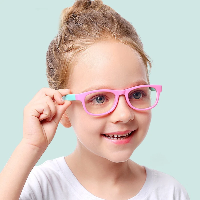 Anti Blue Light Kids Glasses Children Boy Girls TR90 Filter Soft Frame Computer Optical Frame Reflective Blocking Eyeglasses