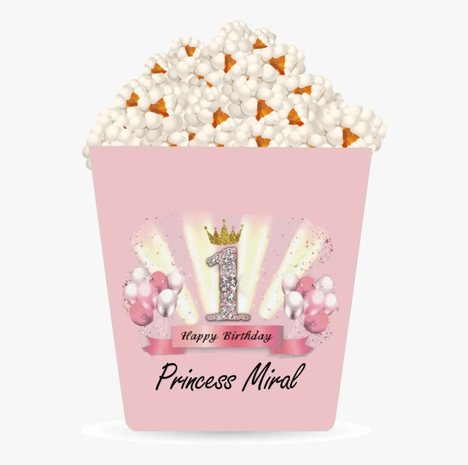 العرف ورقة صغيرة الفشار كأس صناديق الكرتون كعكة توبر تسمية مستديرة المعمودية فستان صندوق الأطفال حفلة عيد ميلاد الديكور #6