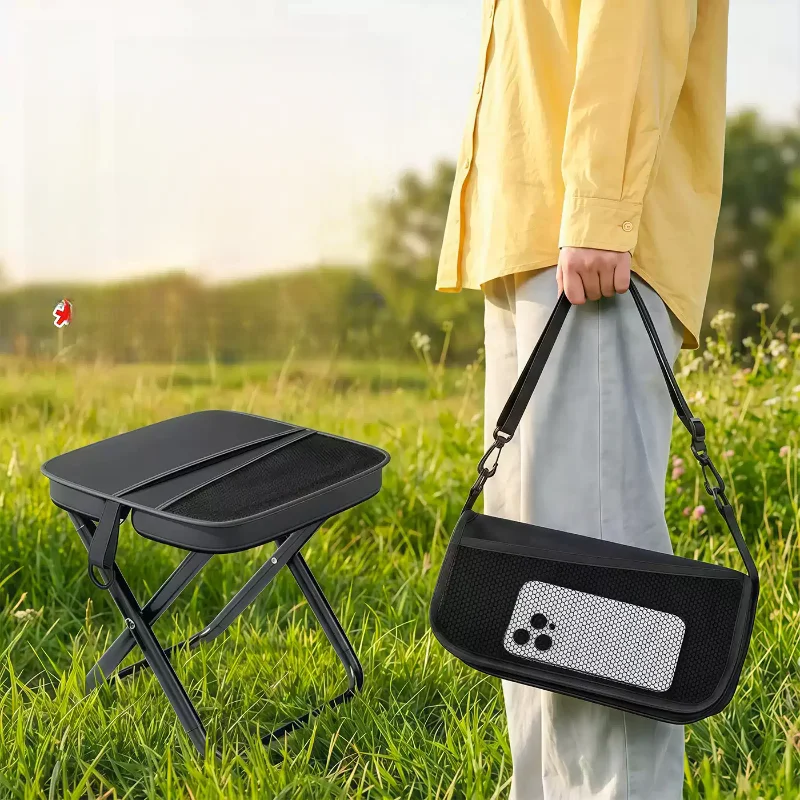 Fishing Equipment Bag - Tragbare, zusammenklappbare Camping-, Picknick- und Angelhocker-Tasche,